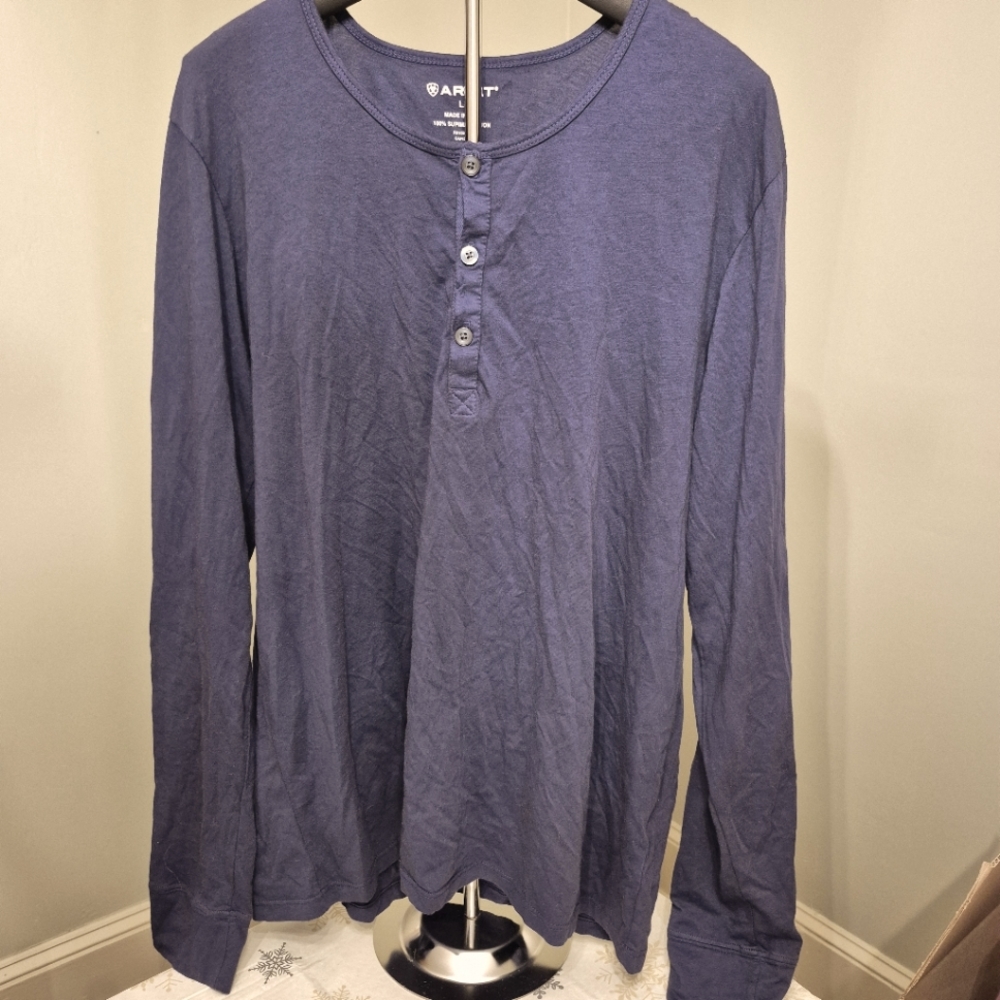 Ariat Women's Navy Long Sleeve Shirt